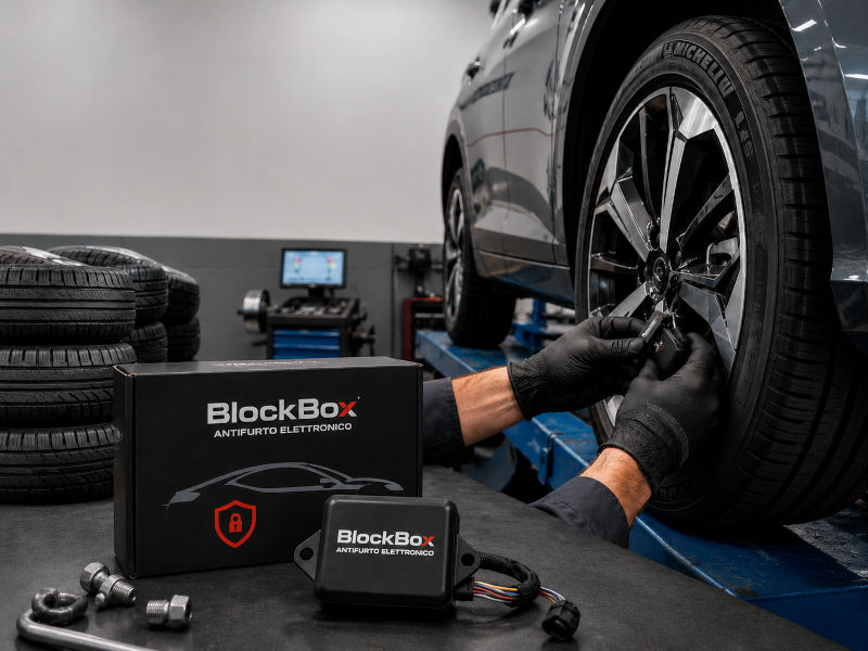 Protezione BlockBox installata sulla centralina motore di un’automobile