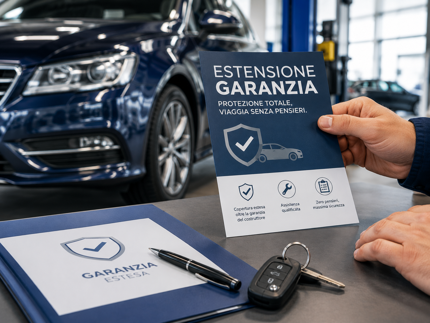 Consegna di un’auto nuova con soluzione di estensione della garanzia