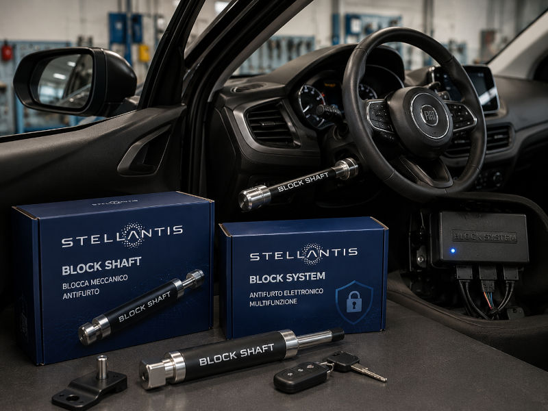 Installazione di un antifurto meccanico Block Shaft su automobile